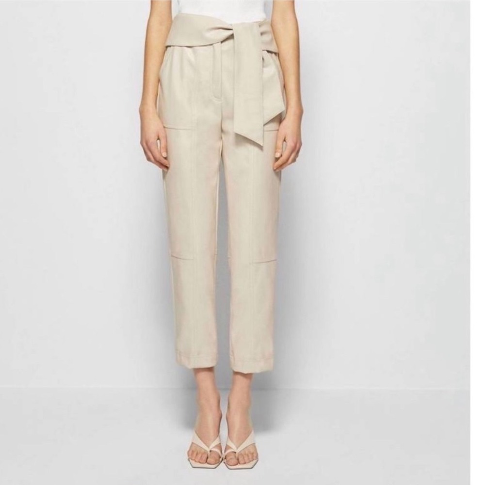 Jonathan Simkhai Tessa vegan leather pants size 4 Tan